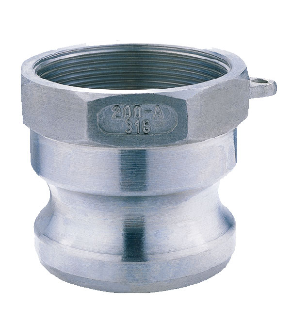 Stainless steel Camlock Fitting Type A Standard: Our Camlock Fitting are made to standard of A-A-59326 (previously called MIL-C-27487) or DIN 2828. Casting method: Investment casting Sizes available: From 1/2" to 6" Body material: CF8M casting (SS316) CF8 casting (SS304) Other material are available on request Cam levers: stainless steel cam levers. Pins, Rings and Safety clips: We use stainless steel Pins, Rings and Safety clips. (Note: Safety clips are only available when required by the client, the client have to pay additional if need safety clips) Sealings: NBR /EPDM /Viton /PTFE envelop gasket,Other materials are available on request. Threads: NPT BSP ( female thread parallel BSPP, male thread tapered BSPT) MOQ: 50pcs (we accept small order to test) Delivery time: we have enough stock of normal size. Pls contact with us if you have any questions.